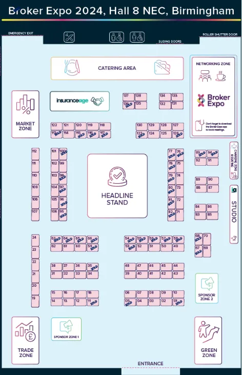 Broker Expo 2024 floor plan